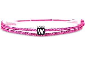 Made by Nami Surfer-Armband Personalisiert mit Buchstabe - Damen Herren Mädchen Pärchen-Armband individualisiert - Freundin Freundschaftsarmband Geschenk - Wasserfest & Verstellbar