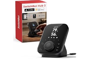 SwitchBot Hub 3 med Matter-stöd, IR- och Bluetooth-kontroll, fungerar som WiFi-termometer och hygrometer, kompatibel med Alex