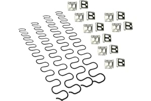 Carkio Sofa-Ersatzfedern,4 Stück 50,8 cm Federn mit 16 Stück S-Clips, Sofa-Feder-Reparatur-Set für Sitzgelegenheiten in Möbeln, Innendekoration