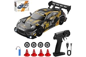 Hojalis RC Drift Car, 1:24 20KM/H Remote Control Mini Drift Cars with Cool Lighting, 4WD 2.4GHz High Speed Racing Vehicle Drifting Cars, Rechargeable Mini RCDrift Car for Kids and Adults