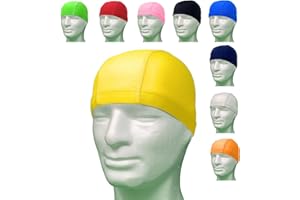 AQASKIN Casque Noto professionnel en Lycra anti-allergique, sans latex ni silicone - CONTI QUANTITÁ Bonnet Piscine Unisexe, Aquagym pour adultes et Jeunesse. Pack de 20-40-100-200-400 pièces.