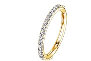 OUFER 16G Rostfreier Stahl Knorpel Ohrringe Fünf Petal Clear CZ Blume Tragus Helix Earrings Knorpel Ohrstecker