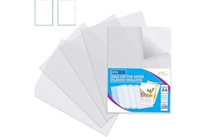 OFFICE CENTRE 10 x L Shape Clear Strong A4 Plastic Wallets Document Sleeve Folder Pocket File