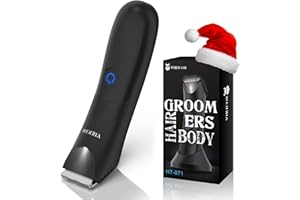 ‎VIKICON VIKICON Elektrischer Balls Trimmer, Intimrasierer für Männer, Wasserdichte Nasse/Trockene Eier und Body Groomer, Hoden-Rasierer mit LED-Beleuchtung, Haarschneidemaschine Profi,Foil, Aufladbar, Schwarz