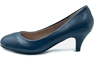 FASHION THIRSTY Womens Ladies Low Heel Court Shoes Comfort Pumps Smart Office Formal Work Party Wedding Occasion Heeled Court Heels Slip On Shoes