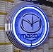 Produktbild NEONUHR NEON CLOCK - MAZDA GARAGE WERKSTATT UHR MIT BLAUEN NEON RING! ERHÄLTLICH AUCH MIT ANDEREN NEON FARBEN!