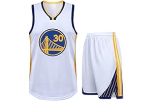 WEOPLKIN Tenue Basket Enfant Garcon, Tenue Complète Basketball Garçon/Fille/Homme, Maillot de Basket et Short