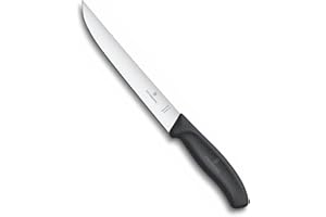 Victorinox Coltello da Cucina Swiss Classic, 18 cm, Impugnatura Ergonomica, Lama Sottile, Nero