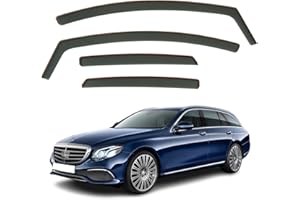 AIRFLUX Set mit 4 Windabweisern, kompatibel mit MERCEDES-BENZ E-Klasse S213 5-Türer Kombi/Wagon 2017 2018 2019 2020 2021 2022 2023 Modelle.