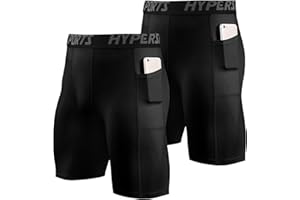 Towintec Pantaloncini Compressione da Uomo con Tasca per Calzamaglia da Corsa Sportiva con Tasche per Biancheria Intima per Allenamento Atletico in Spandex per Allenamento di Pallavolo e Pallacanestro