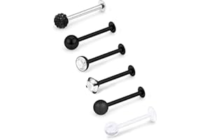 Mayhoop 4-12 Pezzi 16G Piercing Helix Trago Cartilagine Acciaio Chirurgico Argento Oro Rosa Fiore Opale Elica Orecchio Orecchini Piercing