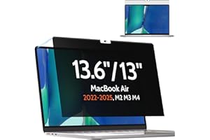 MAMOL Magnetic Privacy Screen for MacBook Air 13.6 & 13 Inch 2022-2025 (M2, M3, M4), Matte Removable Anti Glare Blue Light Filter with Camera Cover