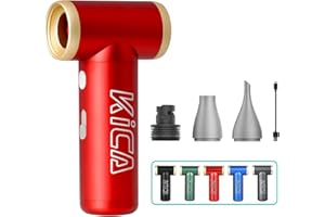 Kica JetFan 2S Aria Compressa Elettrico Air Duster,Spray Aria compressa da 117000RPM con Batteria da 1100mAh,Mini Soffiatore a Velocità Libera, per Tastiera,Pulizia PC,Pulizia della Casa,Rosso