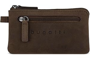 bugatti Luca portachiavi con 2 portachiavi, vera pelle - in elegante confezione regalo