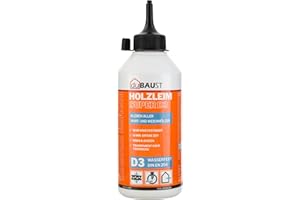 dubaust WOD24 Colle à bois D3 à séchage rapide, imperméable, polyvalente pour bois dur et tendre, blanche, transparente après durcissement, en bouteille de 500 g