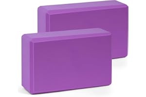 Flintronic Lot de 2 Blocs de Yoga, Brique Yoga Liège de Haute Densité, Briques de Mousse de Fitness, Briques Yoga, pour Pilates, Yoga, Étirement, Accessoires de Fitness, 23 * 25 * 8cm, Noir