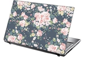 15.6 INCH TAYLORHE SKINS TaylorHe 15.6 inch 15 inch Laptop Skin Vinyl Decal with Colorful Patterns and Leather Effect Laminate MADE IN BRITAIN Vintage style Floral Patterns