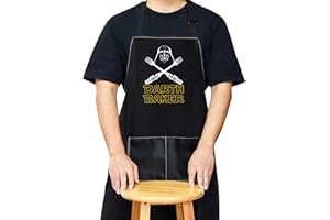 WZMPA Baker Apron Movie Fans Gift Movie Adjustable Kitchen Apron With Pocket For Baking Cooking Grilling (Darth Ap)