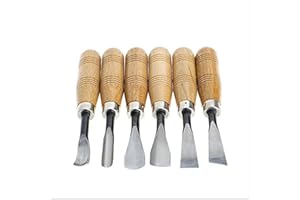 JIAN YA NA scalpelli per legno Set 6 pezzi professionali fai da te Artigianato in legno Sgorbia in legno lavorato a mano in acciaio al carbonio Intaglio scalpello Set di coltelli