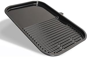 WELL GRILL Grill & Flat Plate for Ninja Woodfire XL OG850/OG901 Accessories, Non-Stick BBQ Combo Flat & Griddle Plate for Ninja XSKOGXLGGCMEU