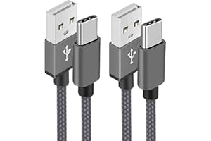 Aioneus Cavo USB Type-C [2Pezzi/1+2M] Ricarica Rapida Caricatore per Samsung Galaxy S21 S20 Fe Plus S9 S8 A12 A13 A21s A52 A71 Note 20,Huawei,Sony,Xiaomi,Switch