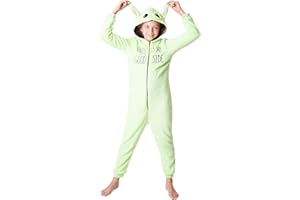 Disney Pijama de Una Pieza para Niñas Pijama Entero Niña de Polar Invierno Mono Pijama de Stitch Minnie Jack Skellington