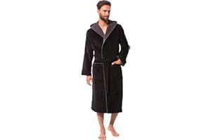 Morgenstern Albornoz Hombre Capucha Algodón Terciopelo Rizo