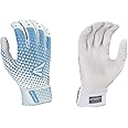 Easton | Ghost NX Fastpitch Softball Batting Gloves | Adult Medium | White/Carolina Blue