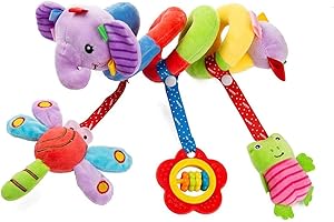 KNOWING Culla a Spirale Giocattoli per Passeggini, Giocattolo per Seggiolino Spirale, Giocattoli per Carrozzina per Bambini, per Ragazzi e Ragazze Carrozzine Letto Carrozzine Passeggini Giocattolo(Elefante)