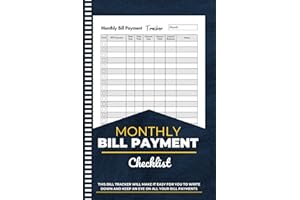 Bill Tracker Notebook: Monthly Bill Planner& Organizer for Financial Budgeting, Finance & Payments Checklist Organizer - 108 Pages