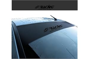 Simoni Racing FPN1 Fascia Parasole Adesiva, Striscia Parasole per Parabrezza per Auto, Adesivo per Parabrezza in PVC Universale per Automobili, 150x24 cm Nera Opaca con Logo Nero Lucido