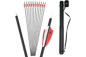 wolfman 32 Pollici 1000 Spine Tiro con L'Arco Freccia in Carbonio per Arco Ricurvo Arco Compound Frecce di Bersagli Frecce da Caccia per Arco Freccia Carbonio Frecce Adulti