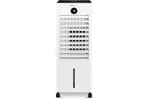 Ufesa Sapporo Rafraîchisseur d’Air Évaporatif, 100W, Fonction Air Froid et Ventilateur, 3 Vitesses, 3 Modes, Panneau Tactile, Réservoir de 12L, Minuteur 12h, Filtre Lavable, Télécommande