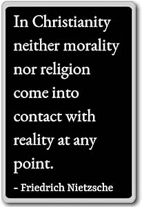 Amazon De Im Christentum Weder Moral Noch Re Kuhlschrankmagnet Friedrich Nietzsche Zitate Schwarz