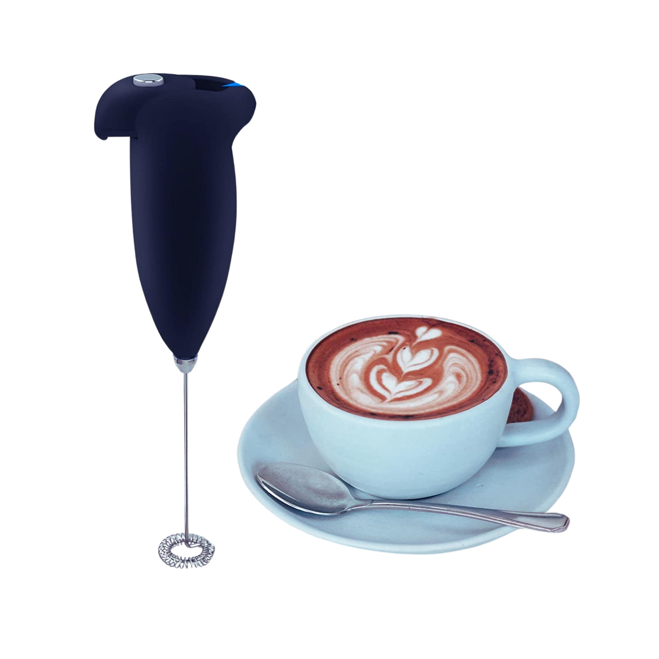 Zinbel Milk Frother Electric Foam Maker - Portable, Coffee Beater for Kitchen & Travel, Hand Blender Mixer for Milk, Latte, E