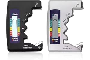 BELLIGERN 2 PCS Household Battery Testers,Universal Battery Checker Tester,Battery Tester with LCD Display,Supports Detection of D-Type Batteries,AA Batteries,N-Type Batteries,1.5V Batteries