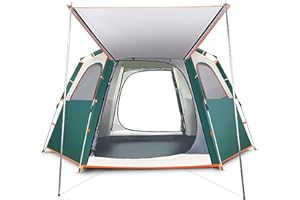 Jodimitty 4 Men Pop Up Tents for Adults Outdoor Waterproof Camping Tent with Eave Instant Automatic Pop-Up Tent Family Tent for Garden Beach Sunshade