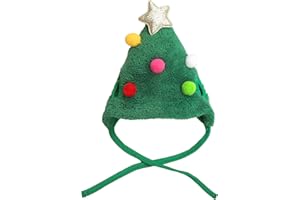 EZNAOBO Reindeer Star Pompoms Christmas Pet Hat for Dogs - Green, L