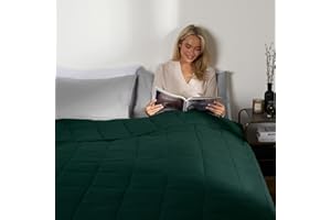 Brentfords Weighted Blanket Adult 8kg Forest Green, Double Weighted Blanket Anxiety Relief for Adults Soft Comfy Heavy Blanket for Bed Sofas 150 x 200cm 17lb Disclaimer Only suitable for age 3+ years