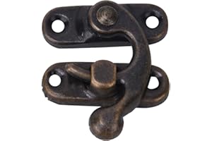 Qcwwy 30 Stück Vintage-Stil-Verriegelung, Metall, Links, Rechts, Antik-Verschluss, Überwurfhaken für Koffer, Schmuckschatulle, Werkzeugkasten, 32 Mm X 28 Mm(Rechter Haken aus grüner Bronze)