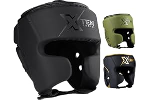 XTEN SPORTS Boxing Headguard, MMA Training Headgear, Kickboxing, Sparring, Taekwondo, Karate, Martial Arts, Muay Thai, BJJ, Adult Multilayered Head Face Protection