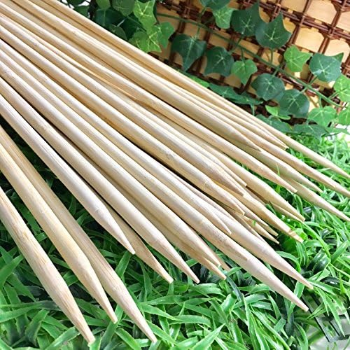 Eecotick Bamboo Skewers-8mm x 91cm (36 inches) x110, No Arching, EXTRA Sturdy Heavy Duty for BBQ Bonfire, Marshmallow, 100% Eco-Friendly, 100% Biodegradable, Pesticide Free and Harsh Chemical Free