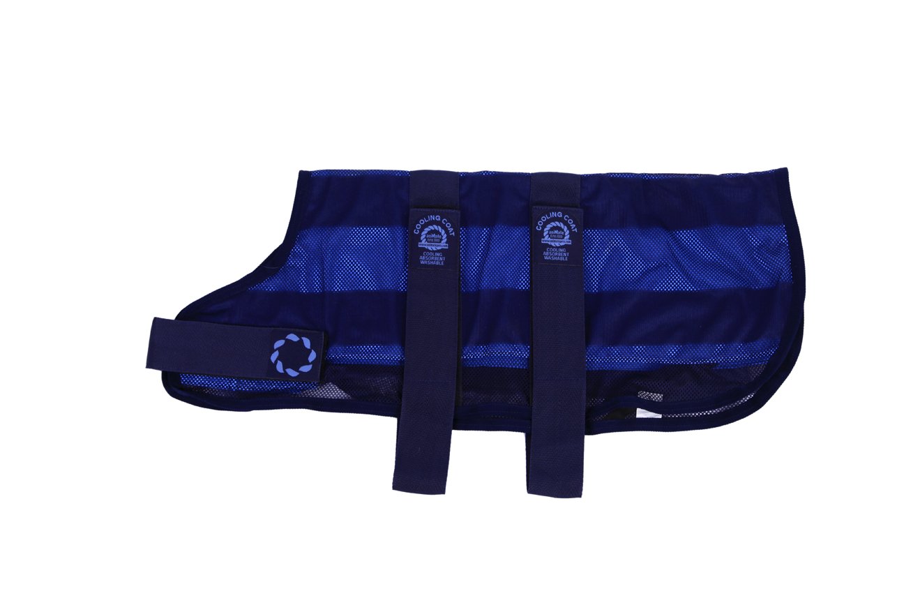 Animate Cooling Dog Coat and Bag, Large, 20Inch, Navy Dogs.co.uk