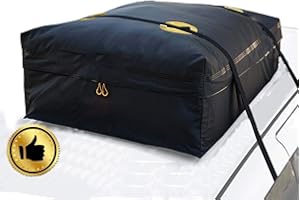 NAMOTU Cargo Bag, AUPERTO Roof Bags 425 Liters Storage Capacity Waterproof for Cars, Vans or SUVs 95x95x46cm (black) (15 Cubic Feet)