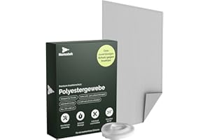 Nematek Polyester Fliegennetz Fenster - Fliegengitter Fenster ohne Bohren - Fliegengitter zum Kleben - individuell zuschneidbar - Fliegengitter (Schwarz, 150x180 cm)