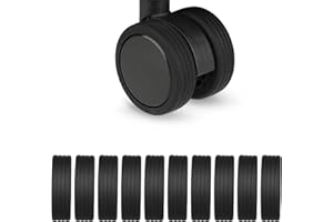 DIVINA VITAE 10 szt. silikonowych pokrowców na kółka do walizki bagażowej, ochrona przed zarysowaniami, wstrząsami, cicha osłona ochronna, Czarny, one size