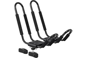 H-YEEU 2 pieces universal car kayak holder boat carrier car roof boat mount roof rack kayak support universal J bar roof rack holder for kayak and ski board