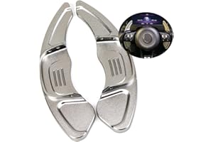 ontto Estensione del bilanciere del cambio per auto, adatto per VW Golf 7 Polo GTI R Rline MK7 MK7.5 Scirocco 2015-2019 in metallo Shift Paddle Shifter Estensione decorazione interna argento