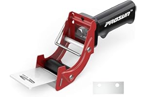 PROSUN Devidoir scotch Dévidoir pour Adhésifs d'Emballage - Dérouleur Manuel qui reçoit des rubans adhésifs d'Emballage jusqu'à 50 mm de Largeur Distributeur de pistolets à ruban adhésif,Rouge