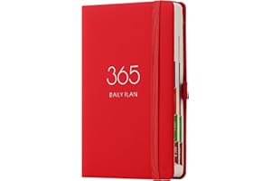 HOLDERZWU Dziennik 2025, A5 2025, dziennik na stronę, planer dzienny, zaplanuj rok od stycznia 2025 do grudnia 2025 z zakładkami miesięcznymi, kolorowym wzorem bocznym, szlufką na długopis i tylną kieszenią